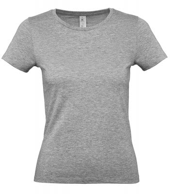 Basic T-shirt light gray ladies E150