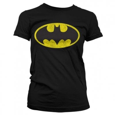 Batman Distressed Logo Girly T-Shirt 1