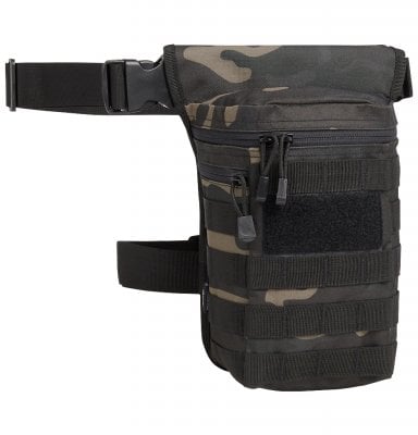Leg bag with MOLLE system camo 1