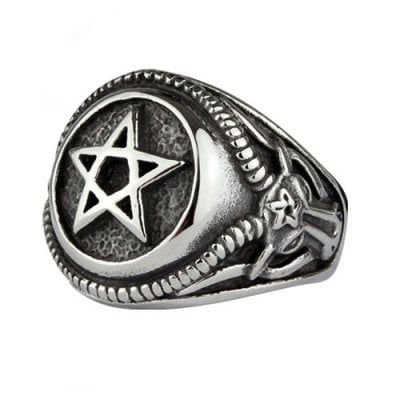 Big Pentagram ring stainless steel
