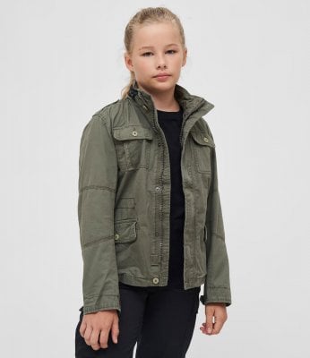Britannia Olive Green Jacket - Kids model