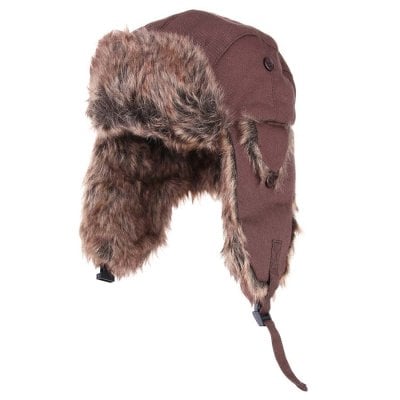 Brown fur hat