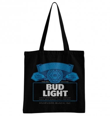 Bud Light Label Logo Tote Bag 1