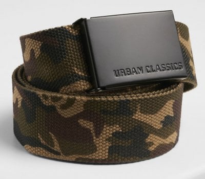 Camouflage colored canvas belt