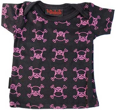 Darkside Pink outline skull barn t-shirt