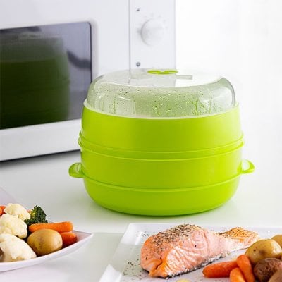 InnovaGoods 3-in-1 Electric Steamer Lunch Box 