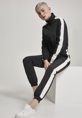 Jogging pants with striped pants hole dress