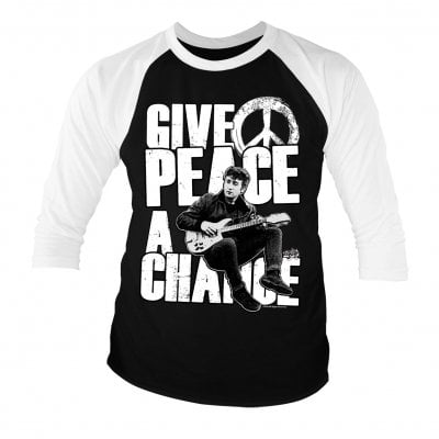John Lennon - Give Peace A Chance Baseball 3/4 Sleeve Tee 1
