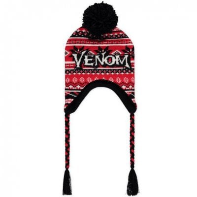 Venom text logo - cap with ear warmers
