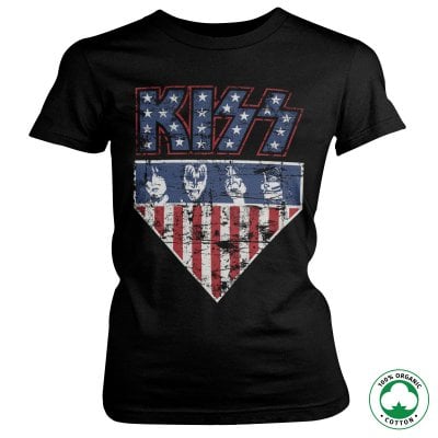 Kiss Stars & Stripes Organisk Girly T-shirt 1