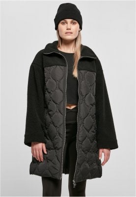 Ladies Oversized Sherpa Quilted Coat 7