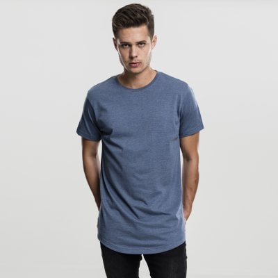 Long t-shirt melange stone blue front