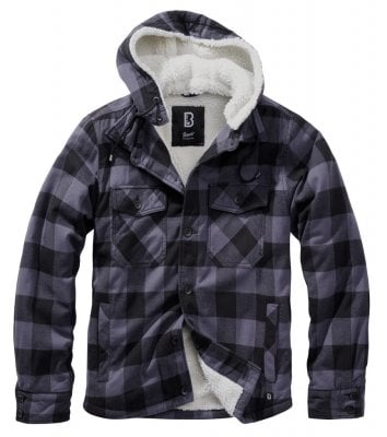 Lumberjacket hooded black/grey 1