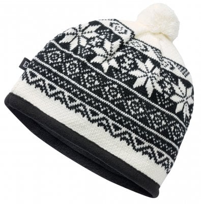 Lice patterned winter hat with fleece - white/black 1