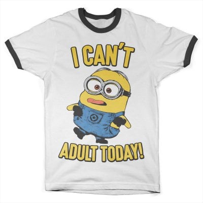 Minions - I Can't Adult Today Ringer T-shirt 1