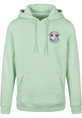 Mint green hoodie with print 1