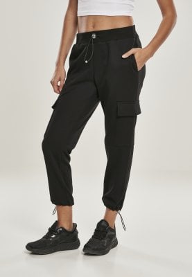 Soft pants with leg pocket lady black