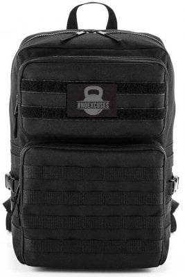 MOLLE backpack - No Excuses fabric patch