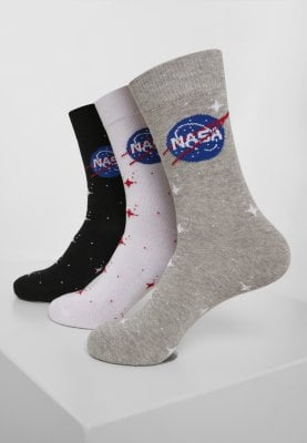 NASA logo socks 3-pack 1