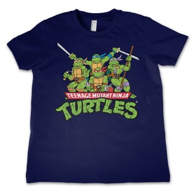 Teeange Mutant Ninja Turtles Distressed Group Kids T-Shirt 1