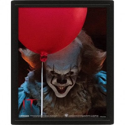Pennywise Flip - IT - 3D poster with frame