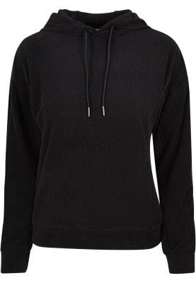 Women's ribbed hoodie in velvet 1