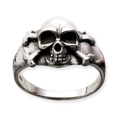 Ring pirate skull in silver