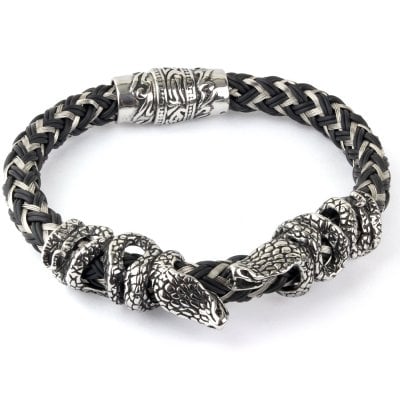 Braided cobra bracelet