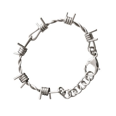 Barbed Wire Bracelet In Stainless Steel