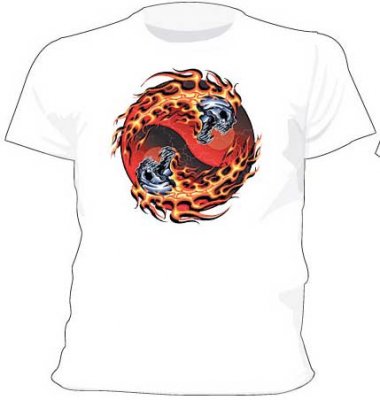 Skull and flames t-shirt