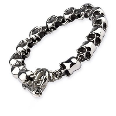 Skulls - bracelet stainless steel
