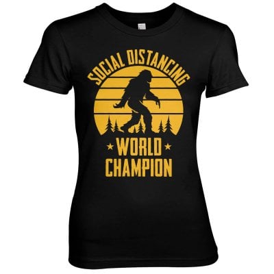 Social Distancing World Champion Girly T-shirt 1