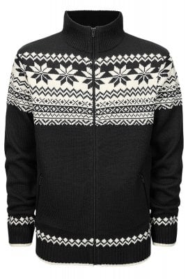 Norwegian knitted sweater - black/white 1