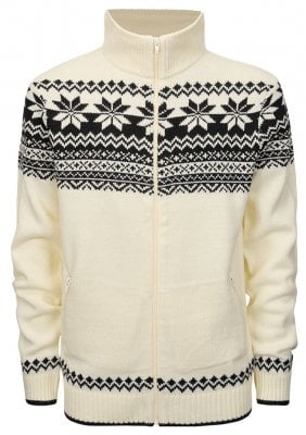 Norwegian knitted sweater - white/black 1
