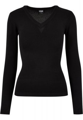 Ladies Knitted V-Neck Sweater 1
