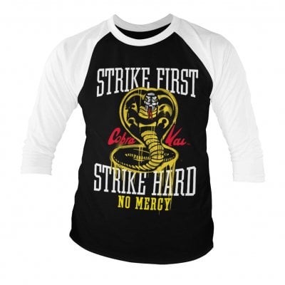Strike First - Strike Hard - No Mercy Baseball 3/4 Sleeve Tee 1