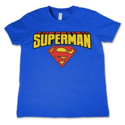 Superman Blockletter Logo Kids T-Shirt 1