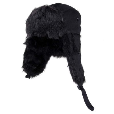 Black fur hat