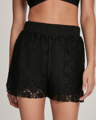 Ladies' black lace shorts