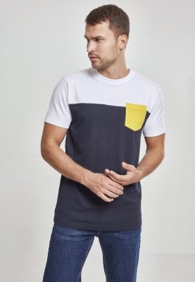 Three-color t-shirt with chest pocket 0