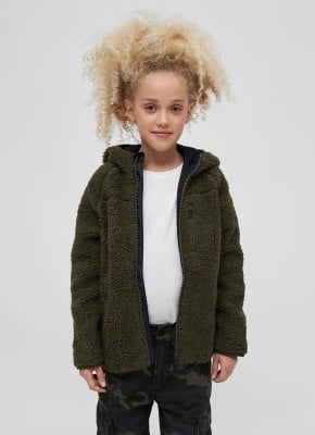 Olive teddy jacket - Kids model
