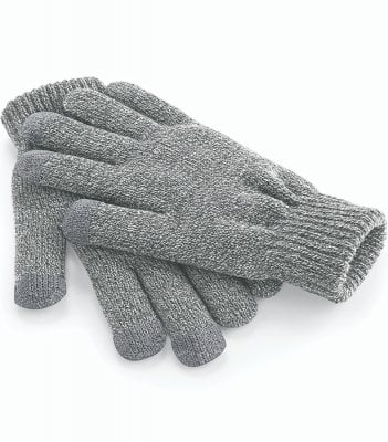Touch screen finger gloves sir grey