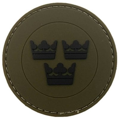 Royal Crowns PVC patch - Olive green 0