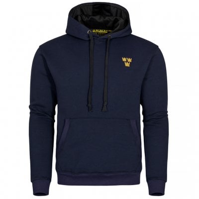 Swedish royal crowns pullover hoodie - navy blue 0