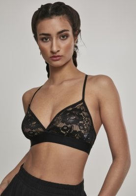 Triangle bra with lace