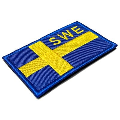 Fabric brand Swedish flag SWE