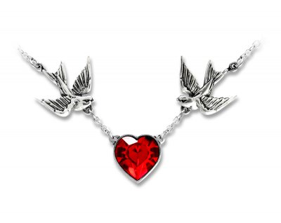 Necklace swallow heart