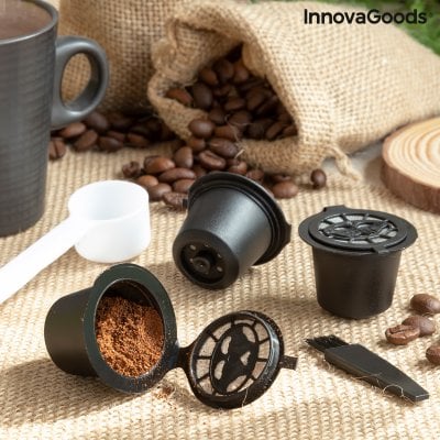 Set of 3 Reusable Coffee Capsules Recoff InnovaGoods 0