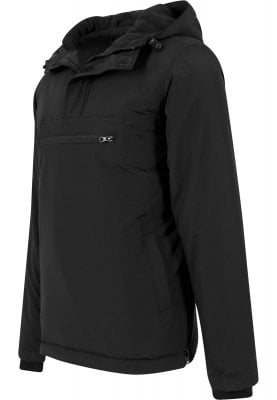 Padded anorak with chest pocket black