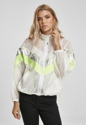 Windbreaker with silver and lime lady lime